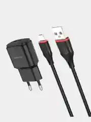 Белый блок питания для Android Micro-USB Borofone BA48A, 2.1A