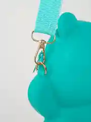 Сумка для девочки, из силикона, с ремешком, 20 см, бирюзовая