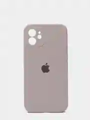 Бежевый силиконовый чехол iPhone 12, Silicone Case, с закрытым низом и защитой камеры