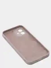 Бежевый силиконовый чехол iPhone 12, Silicone Case, с закрытым низом и защитой камеры