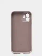 Бежевый силиконовый чехол iPhone 12, Silicone Case, с закрытым низом и защитой камеры