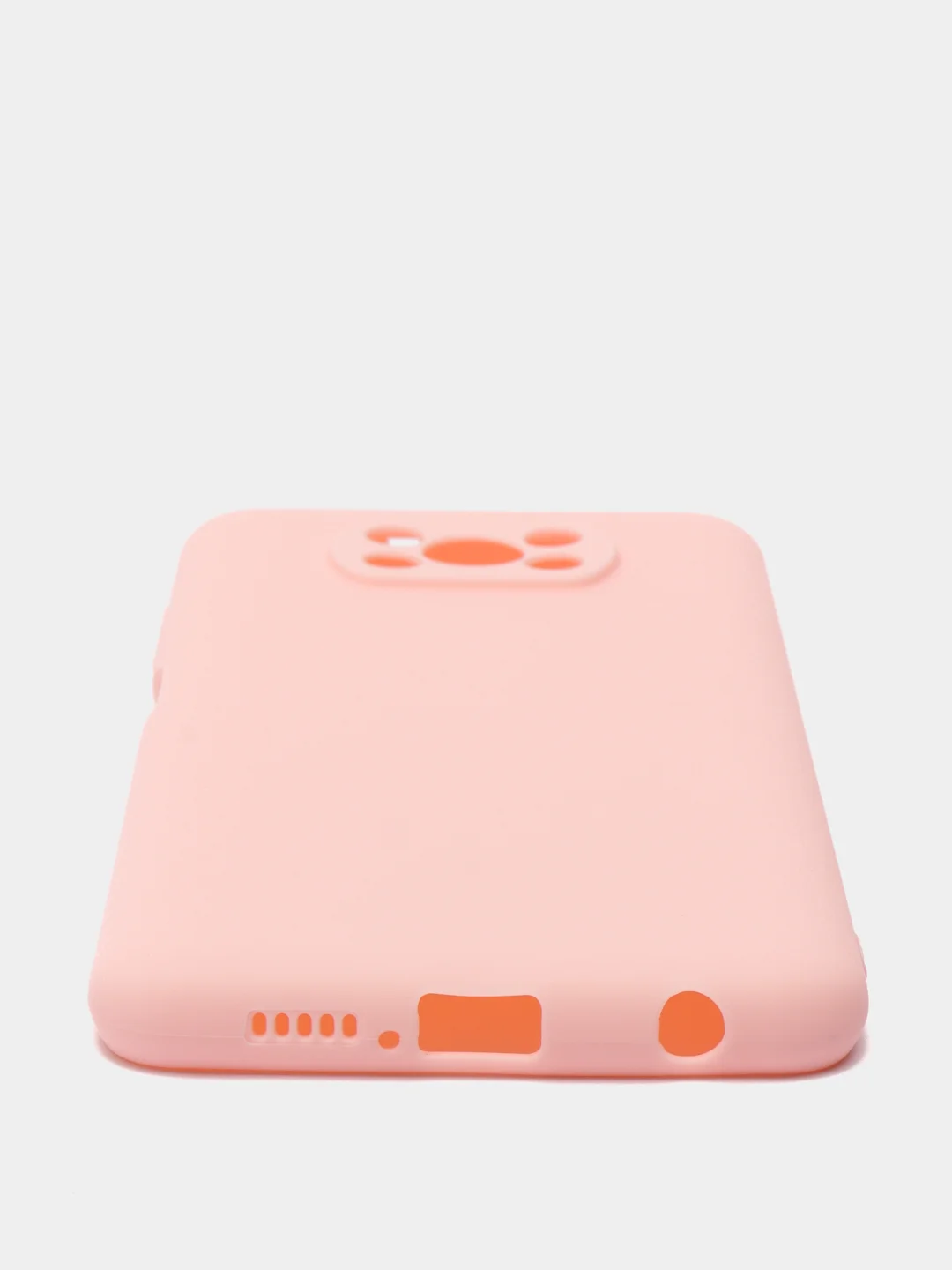 Розовый силиконовый чехол Xiaomi Poco X3 / Poco X3 Pro, однотонный, с защитой камеры