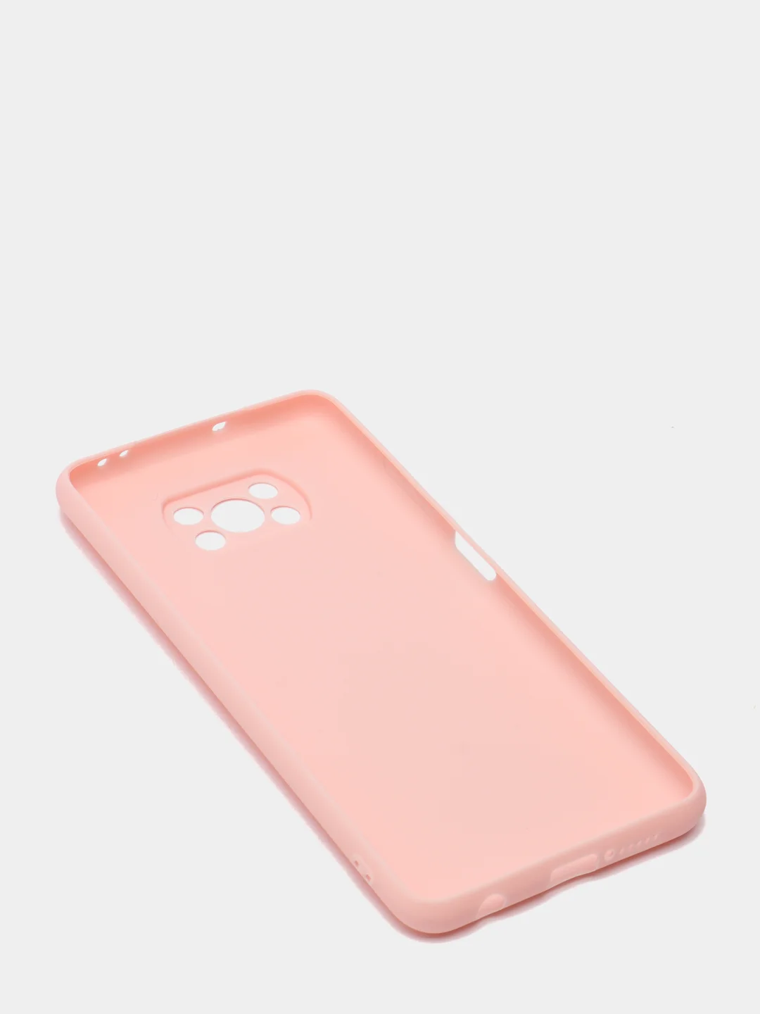 Розовый силиконовый чехол Xiaomi Poco X3 / Poco X3 Pro, однотонный, с защитой камеры