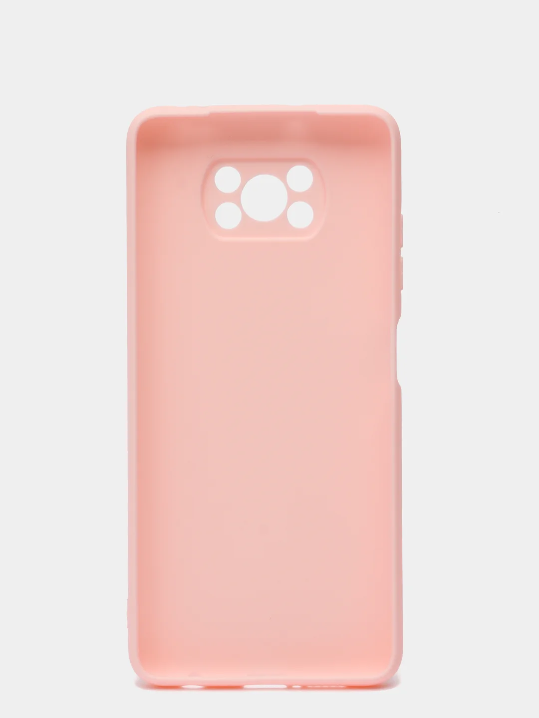 Розовый силиконовый чехол Xiaomi Poco X3 / Poco X3 Pro, однотонный, с защитой камеры