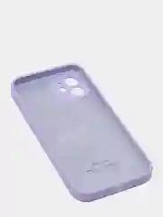 Лавандовый силиконовый чехол iPhone 12, Silicone Case, с закрытым низом и защитой камеры