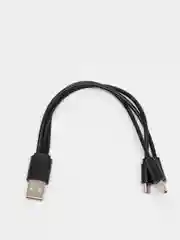 Черный кабель Lightning, Type-C, Micro USB 3в1