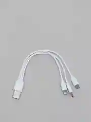 Белый кабель Lightning, Type-C, Micro USB 3в1