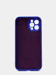 Темно-синий силиконовый чехол iPhone 12 Pro, Silicone Case, с закрытым низом и защитой камеры