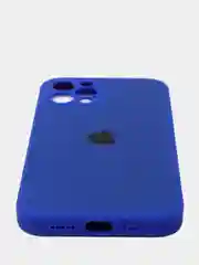 Темно-синий силиконовый чехол iPhone 12 Pro, Silicone Case, с закрытым низом и защитой камеры