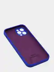 Темно-синий силиконовый чехол iPhone 12 Pro, Silicone Case, с закрытым низом и защитой камеры