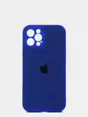 Темно-синий силиконовый чехол iPhone 12 Pro, Silicone Case, с закрытым низом и защитой камеры