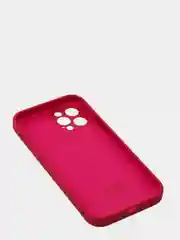 Бордовый силиконовый чехол iPhone 12 Pro, Silicone Case, с закрытым низом и защитой камеры