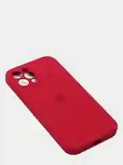 Бордовый силиконовый чехол iPhone 12 Pro, Silicone Case, с закрытым низом и защитой камеры