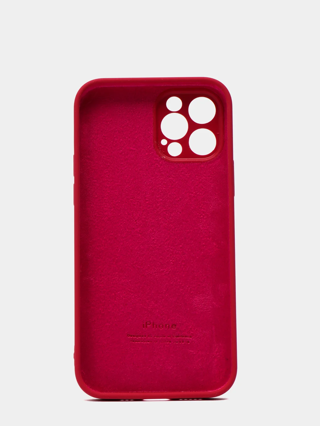 Бордовый силиконовый чехол iPhone 12 Pro, Silicone Case, с закрытым низом и защитой камеры