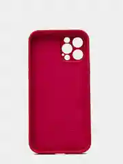 Бордовый силиконовый чехол iPhone 12 Pro, Silicone Case, с закрытым низом и защитой камеры