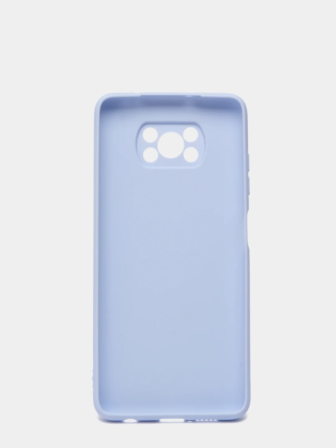 Небесно-голубой силиконовый чехол Xiaomi Poco X3 / Poco X3 Pro, однотонный, с защитой камеры