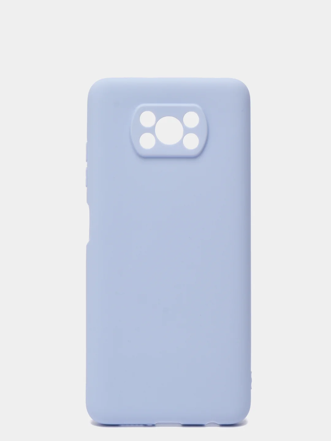 Небесно-голубой силиконовый чехол Xiaomi Poco X3 / Poco X3 Pro, однотонный, с защитой камеры