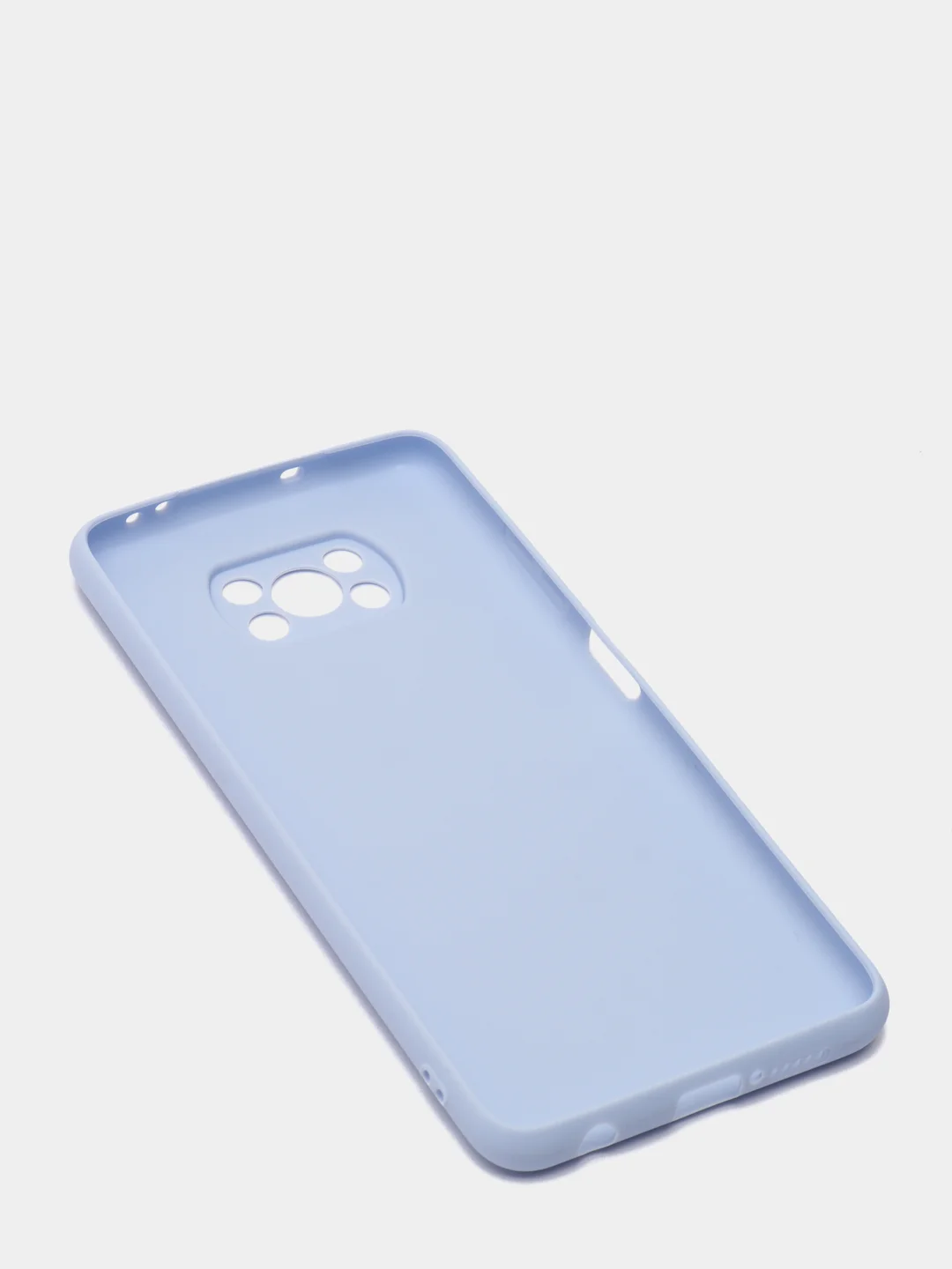 Небесно-голубой силиконовый чехол Xiaomi Poco X3 / Poco X3 Pro, однотонный, с защитой камеры