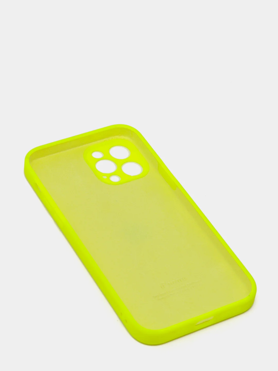Лимонный силиконовый чехол iPhone 12 Pro, Silicone Case, с закрытым низом и защитой камеры