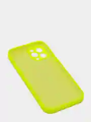 Лимонный силиконовый чехол iPhone 12 Pro, Silicone Case, с закрытым низом и защитой камеры