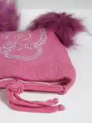 Коралловый меланж шапка для девочек