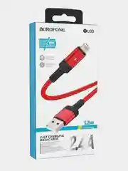 Черный usb-кабель BOROFONE BU30 Lightning / Type-C-Lightning, для Android и Apple iPhone