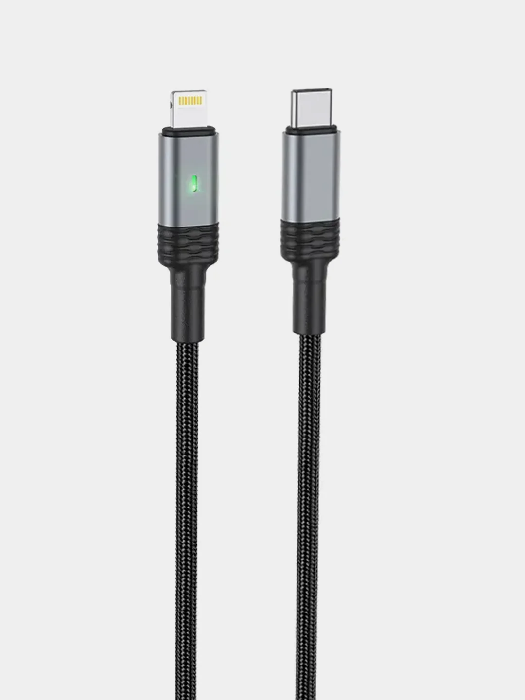 Черный usb-кабель BOROFONE BU30 Lightning / Type-C-Lightning, для Android и Apple iPhone