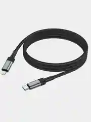 Черный usb-кабель BOROFONE BU30 Lightning / Type-C-Lightning, для Android и Apple iPhone