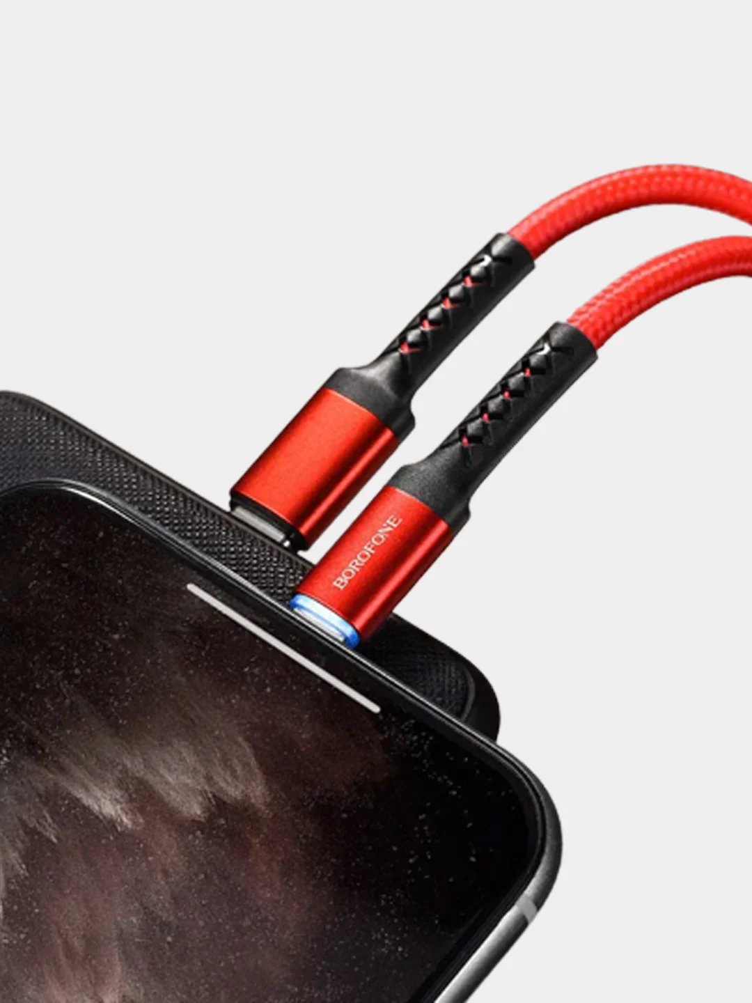 Черный usb-кабель BOROFONE BU30 Lightning / Type-C-Lightning, для Android и Apple iPhone