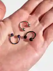 Пирсинг циркуляр септум  для носа  (уха, бровей, губы) 8mm с шариками