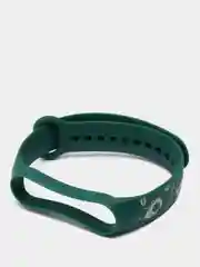 Зеленый ремешок Mi Band 5 / Mi Band 6, с рисунком, силиконовый