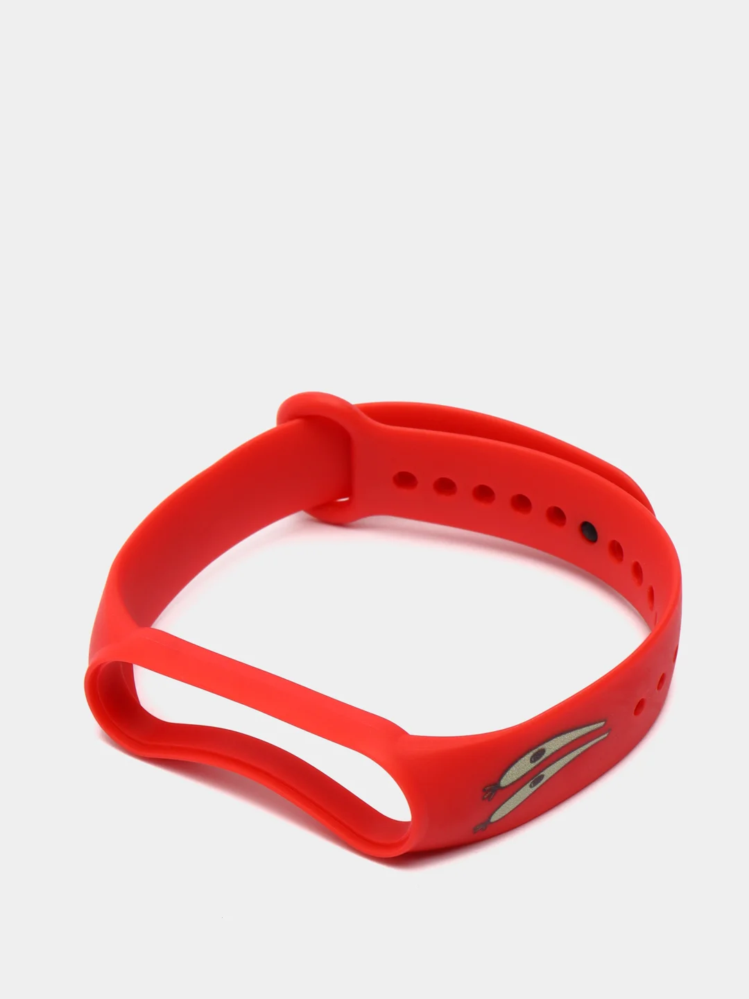 Красный ремешок Mi Band 5 / Mi Band 6, с рисунком, силиконовый