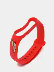Красный ремешок Mi Band 5 / Mi Band 6, с рисунком, силиконовый