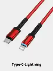 Черный usb-кабель BOROFONE BU30 Lightning / Type-C-Lightning, для Android и Apple iPhone