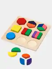 Синий логическая игра / Логический планшет/Деревянные развивающие игрушки/Вкладыши/ Сортер/Пазлы