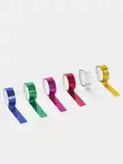 Клейкие ленты декоративные голографические Ассорти №1, 6 шт, 15 мм