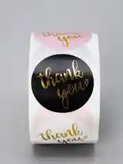 Наклейки Спасибо, "Thank You", 500 штук в рулоне