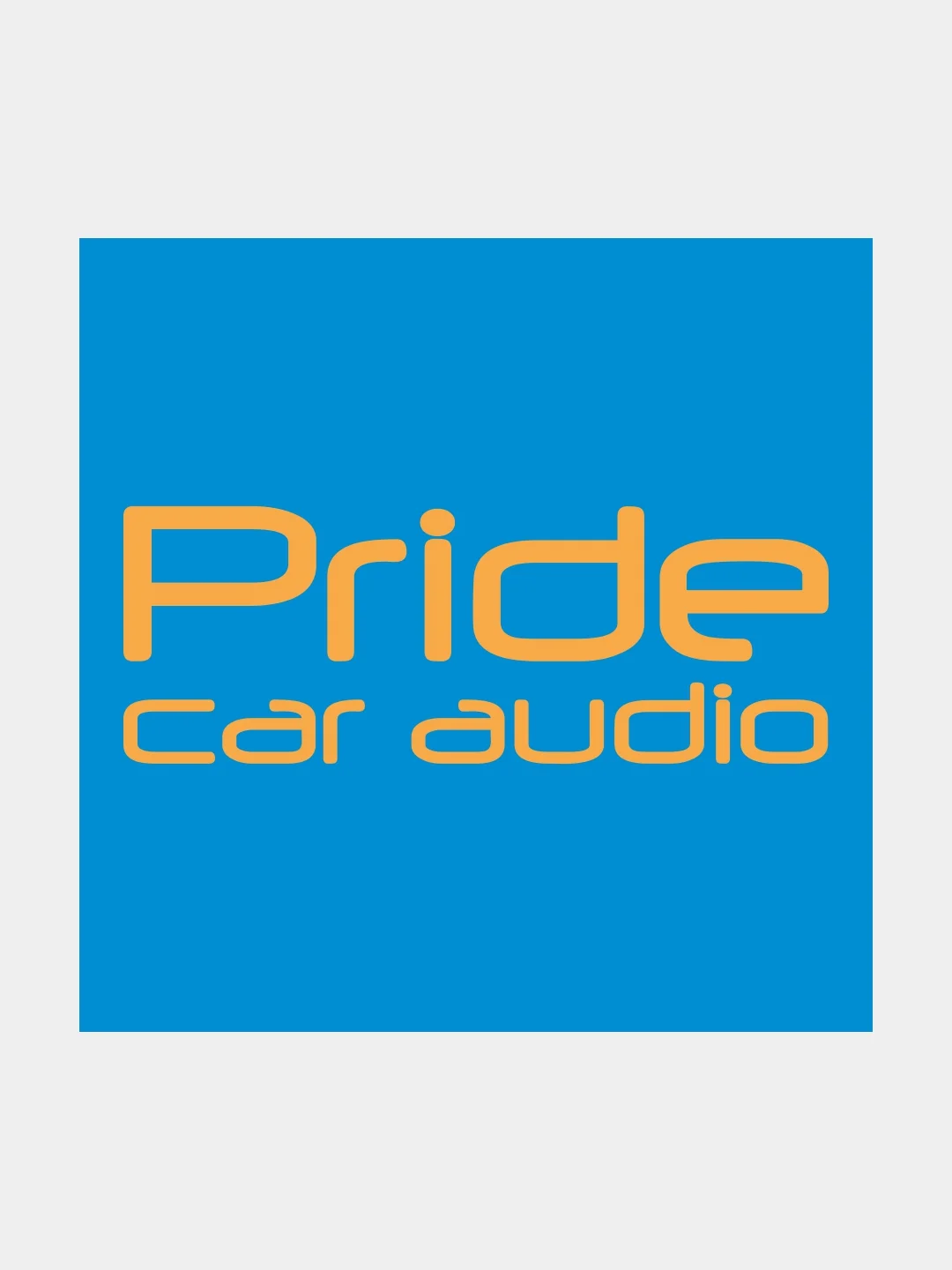 Золотой наклейка на авто с надписью "Pride car audio"