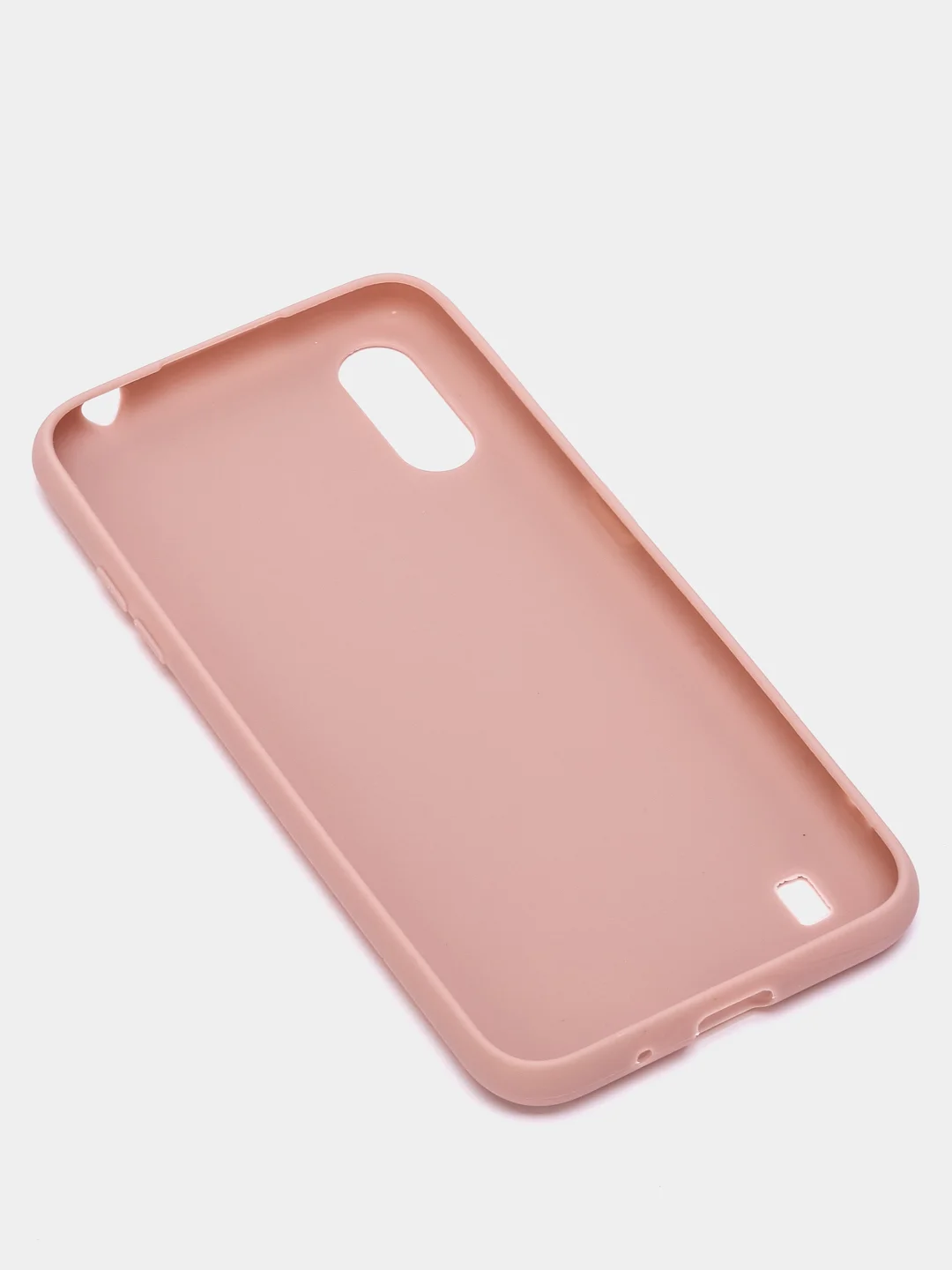 Бежевый чехол Samsung Galaxy A01 / M01 / Самсунг Галакси А01 / М01 силиконовый цветной матовый