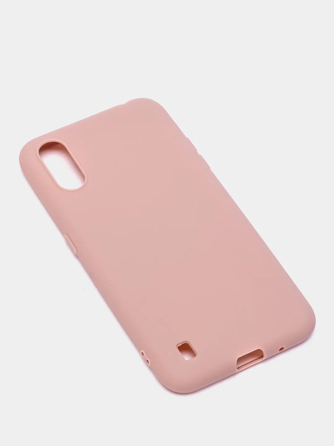 Бежевый чехол Samsung Galaxy A01 / M01 / Самсунг Галакси А01 / М01 силиконовый цветной матовый