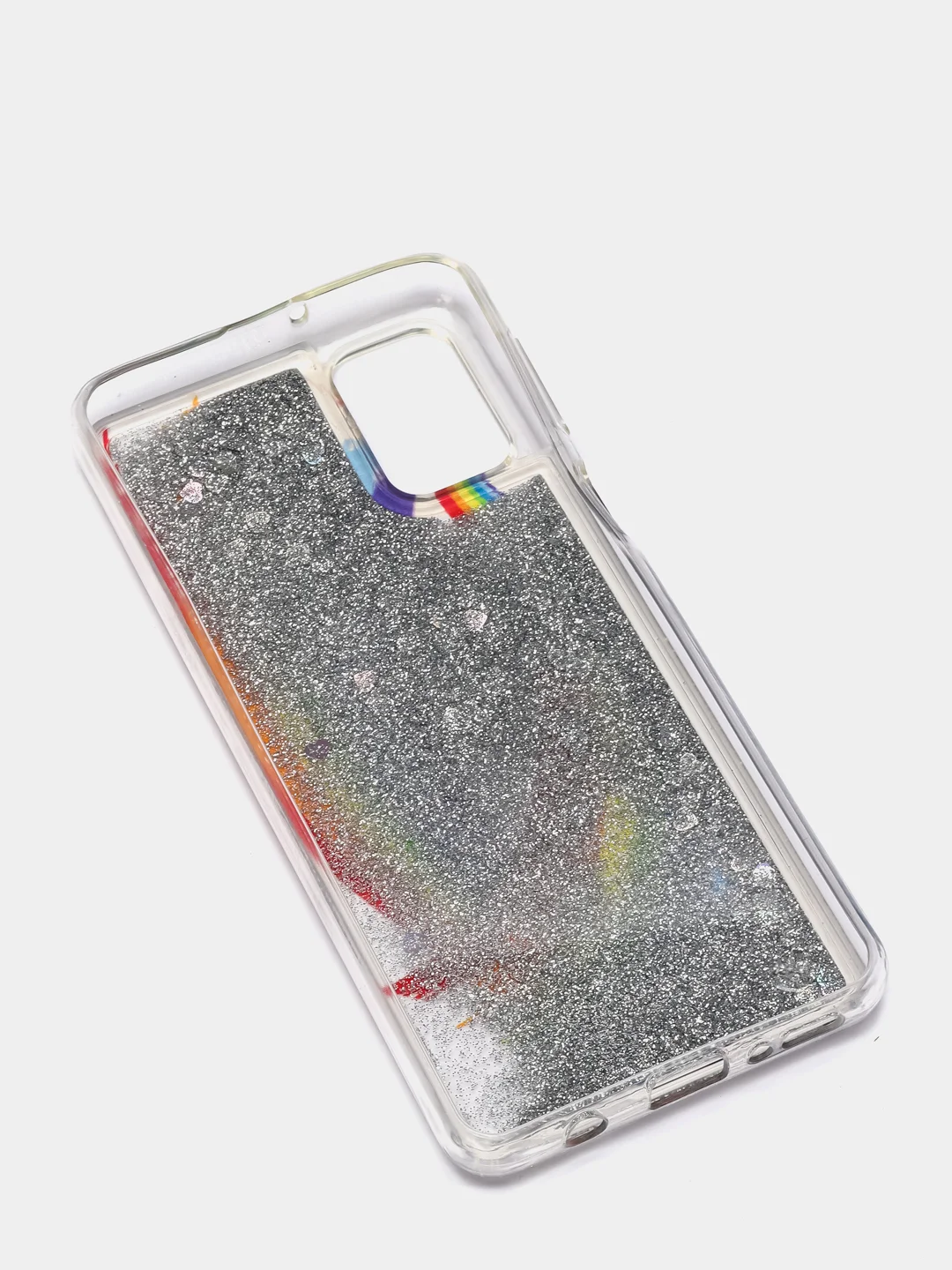 Коричневый чехол Samsung Galaxy M31s, Галакси М31с силиконовый переливающийся жидкий с блестками