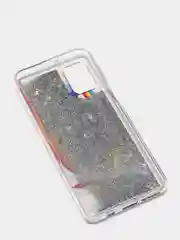 Коричневый чехол Samsung Galaxy M31s, Галакси М31с силиконовый переливающийся жидкий с блестками