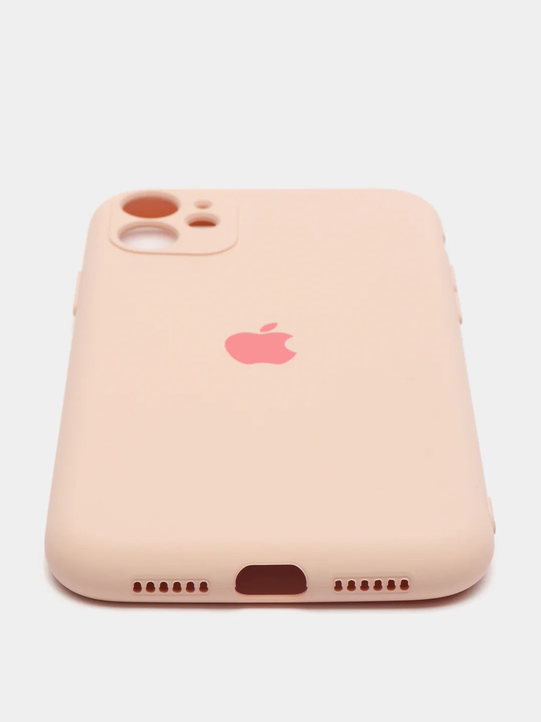 Коралловый меланж чехол на iPhone 11, 13, 12, XR, Pro, Max, Mini, бархатный
