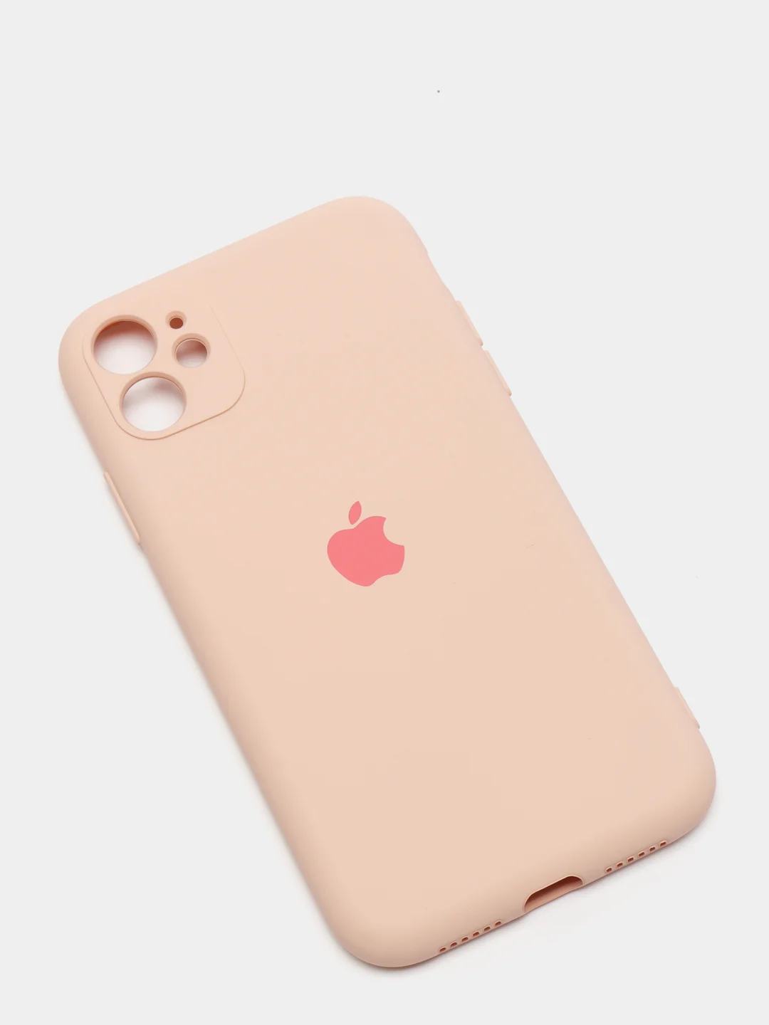 Коралловый меланж чехол на iPhone 11, 13, 12, XR, Pro, Max, Mini, бархатный