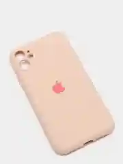 Коралловый меланж чехол на iPhone 11, 13, 12, XR, Pro, Max, Mini, бархатный