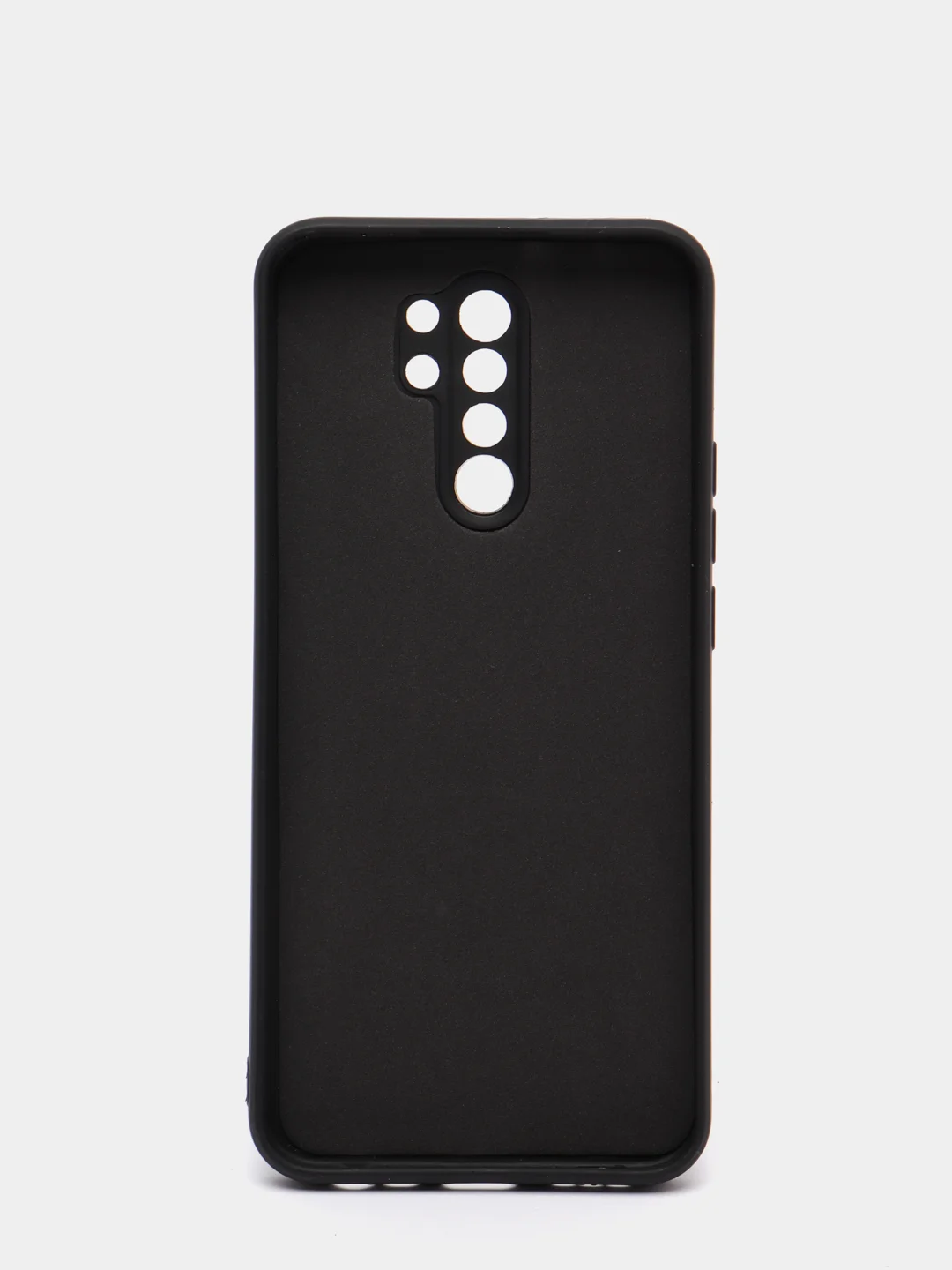 Черный чехол для Xiaomi Redmi 9 матовый, силиконовый, с закрытым низом и бархатом внутри