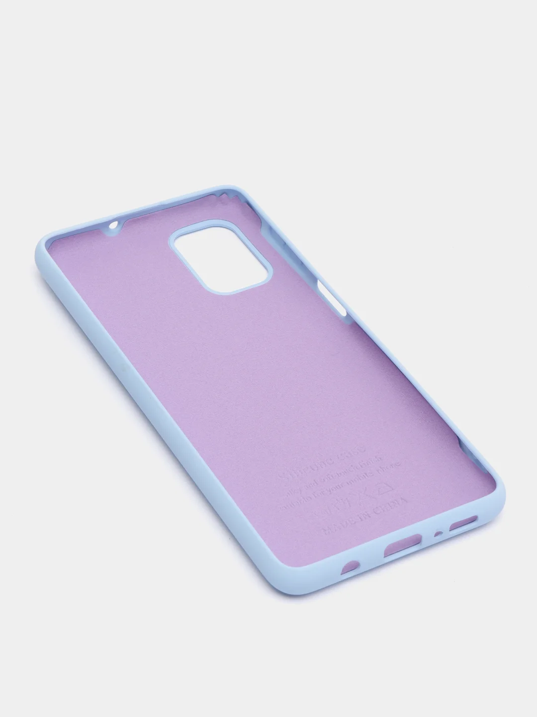 Голубой чехол Siliconе Case для Samsung M51 Cамсунг М51 soft touch