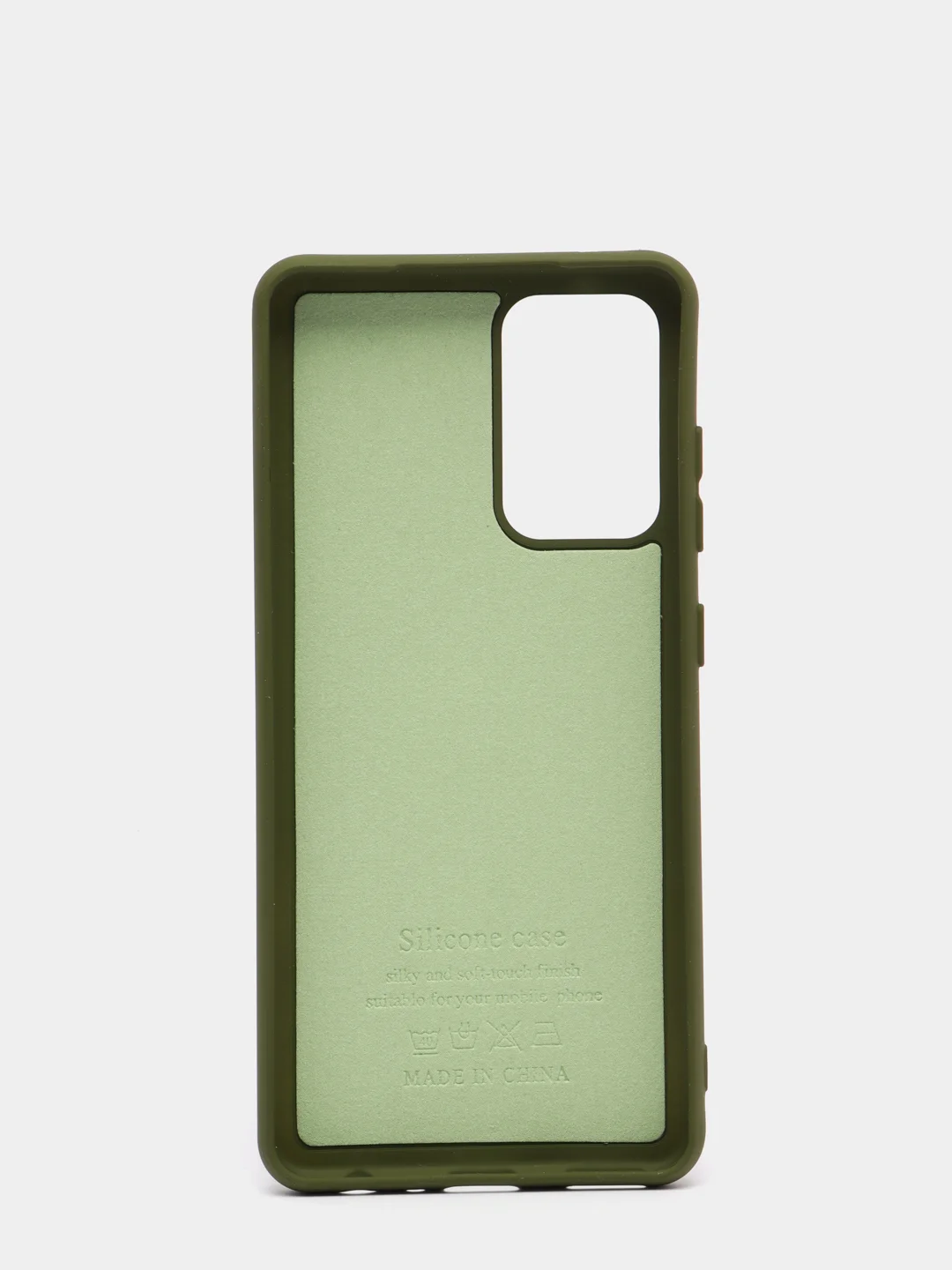 Зелёный хаки чехол Siliconе Case для Samsung A52 Cамсунг А52 soft touch