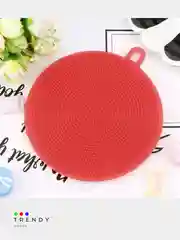 Красный губка силиконовая для мытья посуды