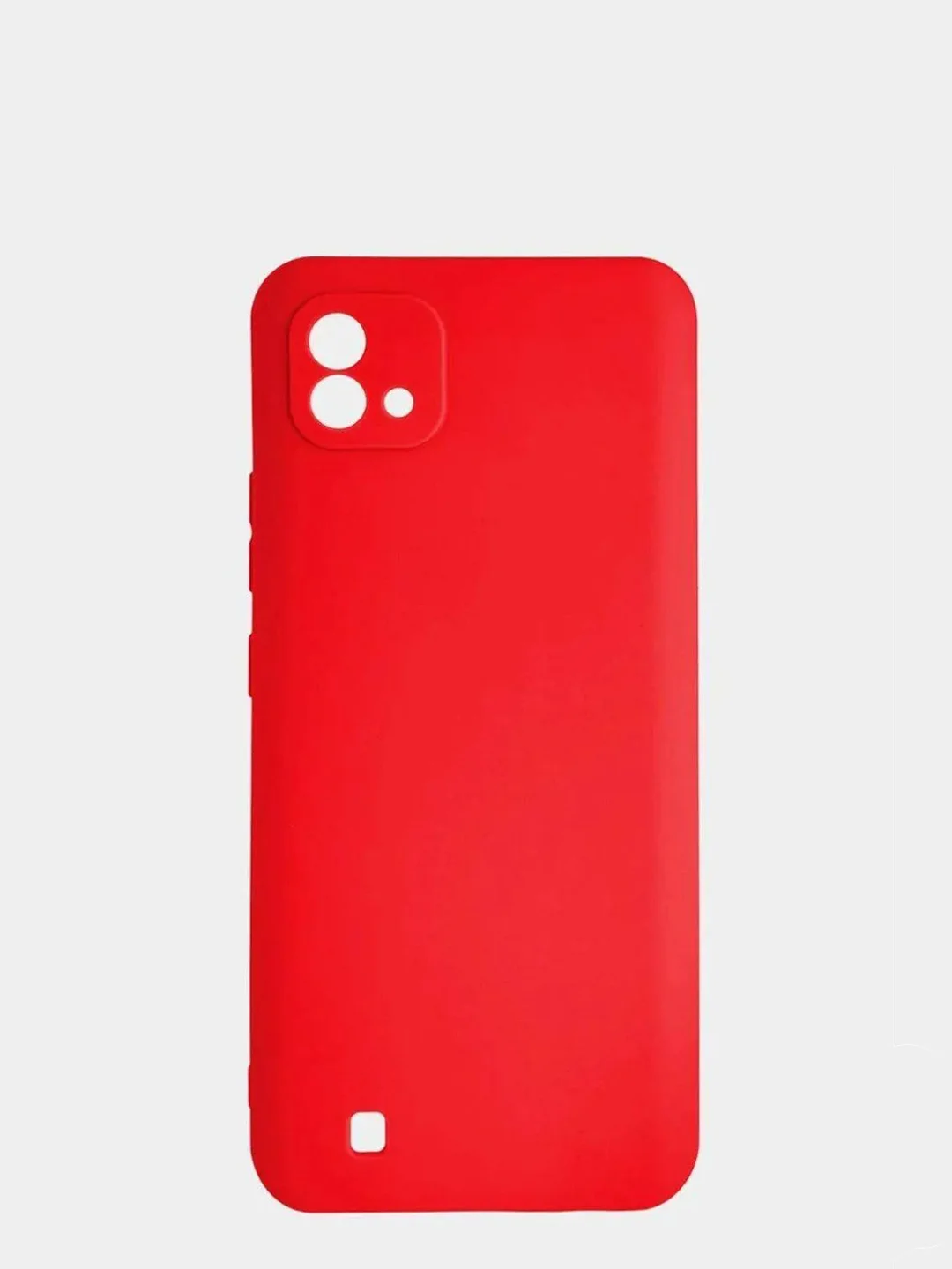 Красный чехол для Realme C20, C11 2021 силиконовый матовый